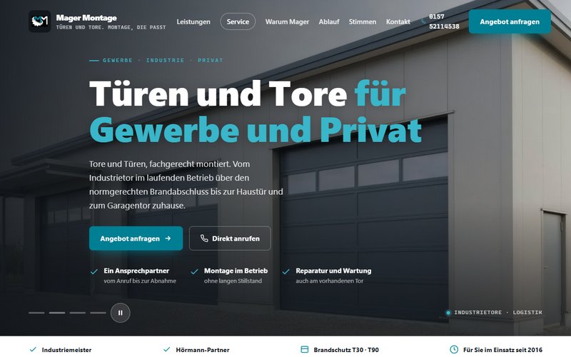 Website magermontage.de